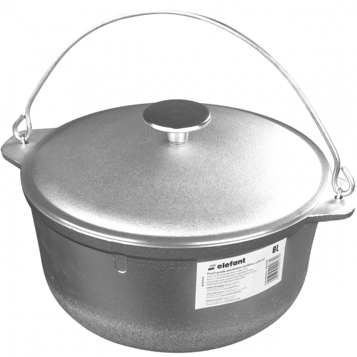 Ceaun tuci aluminiu alimentar cu capac, capacitate 8 litri ELEFANT [1]