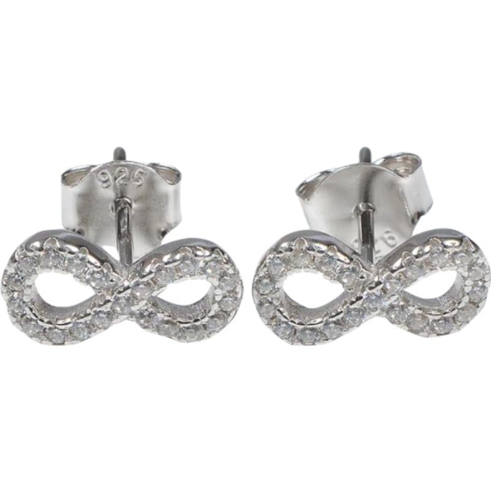 Cercei Argint 925 Infinit Mic cu Pietre, 1 g [2]
