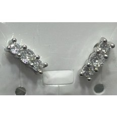 Cercei din Argint 925, Bagheta 3 Pietre, Jolie Silver [1]