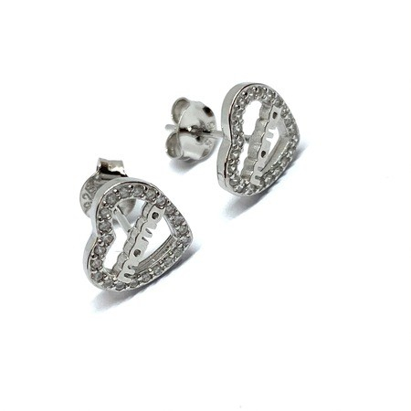 Cercei din Argint 925 Jolie Silver, Model Inimi cu Mama, 12 x 12 mm, 2.8 g [1]