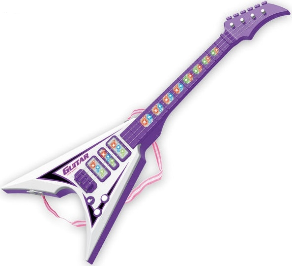 Chitara electrica din plastic pentru copii, 55 cm, 2+ ani, Mov [1]