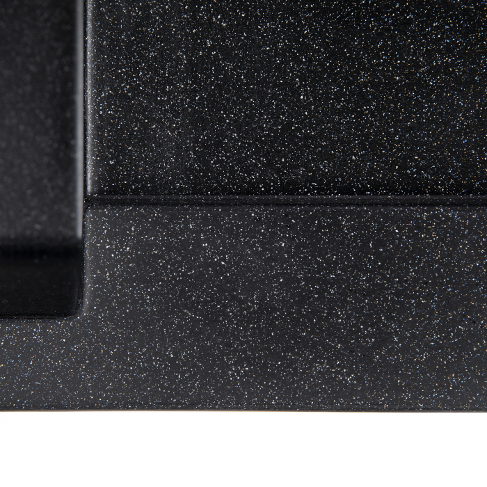 Chiuveta compozit dreptunghiulara neagra cu picurator 770x495mm [4]