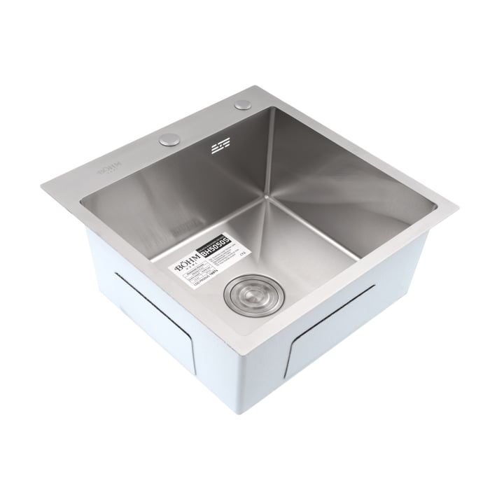 Chiuveta de bucatarie din inox alimentar SUS304 BH5050S BoHM Satin 500X500X215 mm [1]