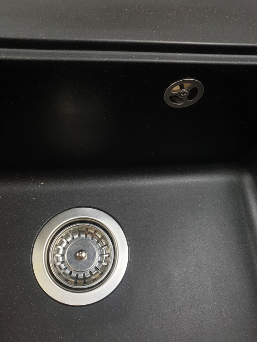 Chiuveta din compozit de granit pentru bucatarie Negru metalic ELEFANT PREMIUM 5852 VESTA [5]