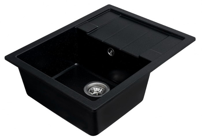 Chiuveta din compozit de granit pentru bucatarie negru metalic ELEFANT PREMIUM 6650 INTENSO [2]