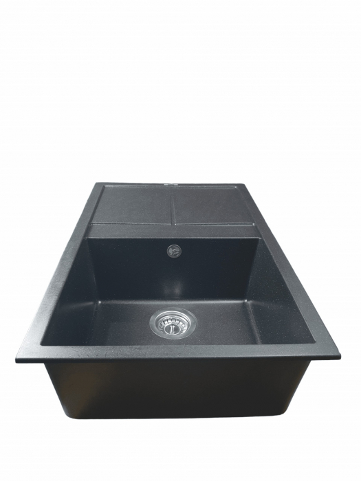 Chiuveta din compozit de granit pentru bucatarie negru metalic ELEFANT PREMIUM 7850 SELENA [3]