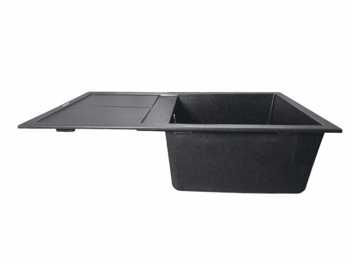 Chiuveta din compozit de granit pentru bucatarie negru metalic ELEFANT PREMIUM 7850 SELENA [2]