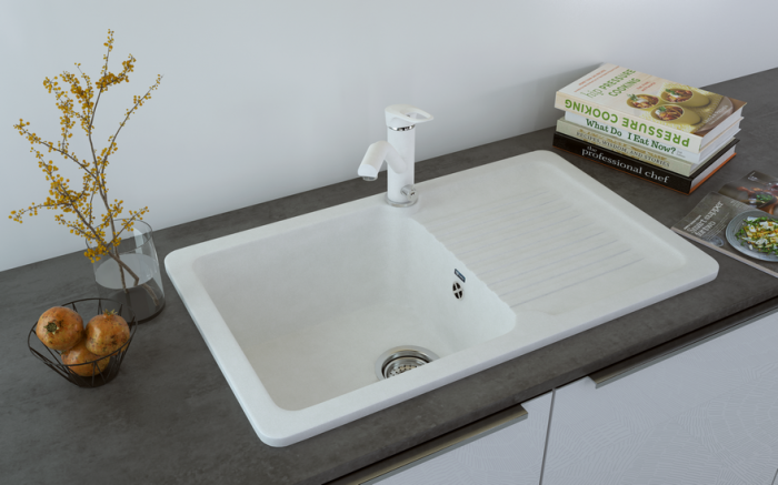 Chiuveta dreptunghiulara de bucatarie Ulgran U-506-311 Roz deschis, 77 x 49.5 cm [2]