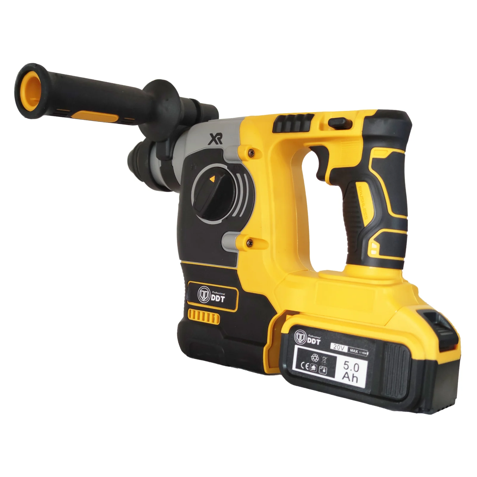 Ciocan rotopercutor cu acumulator , DDT-Brushless , 20 V , 5 Ah , 1100 Rpm , 4600 Bpm , Galben [5]