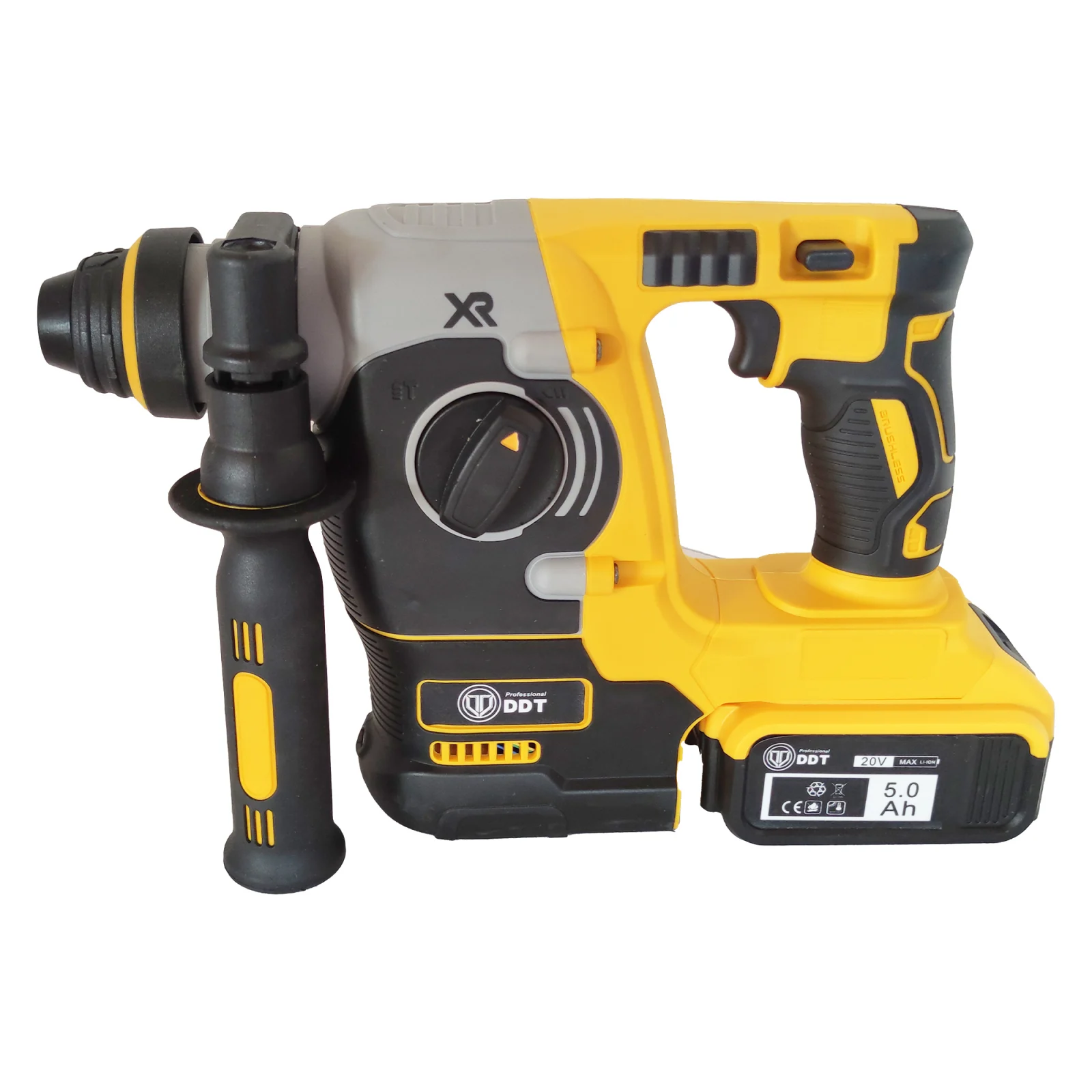 Ciocan rotopercutor cu acumulator , DDT-Brushless , 20 V , 5 Ah , 1100 Rpm , 4600 Bpm , Galben [4]