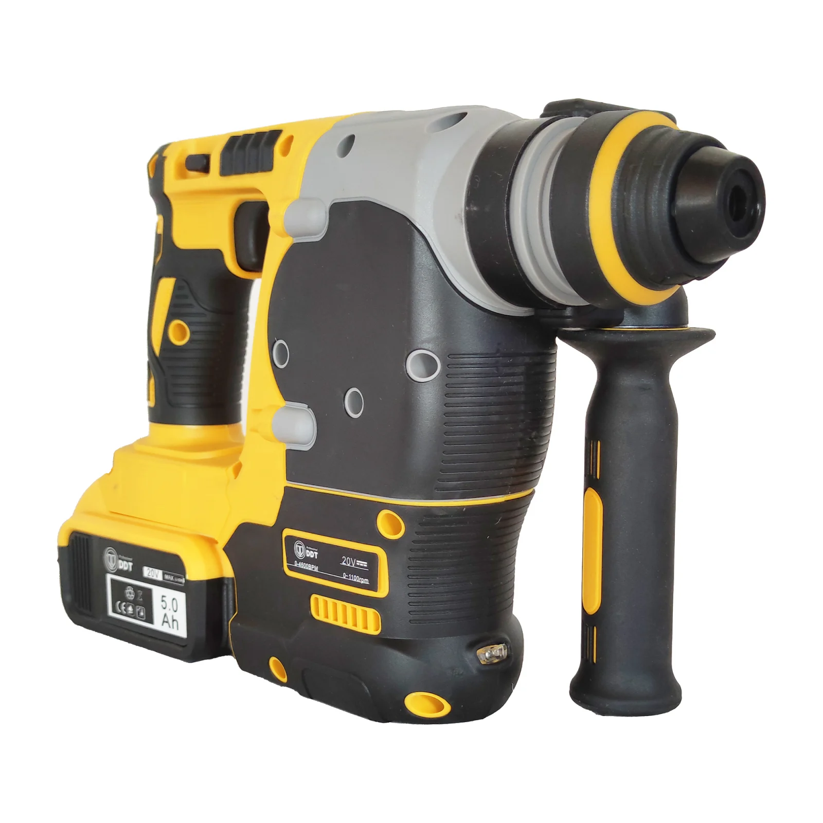 Ciocan rotopercutor cu acumulator , DDT-Brushless , 20 V , 5 Ah , 1100 Rpm , 4600 Bpm , Galben [2]