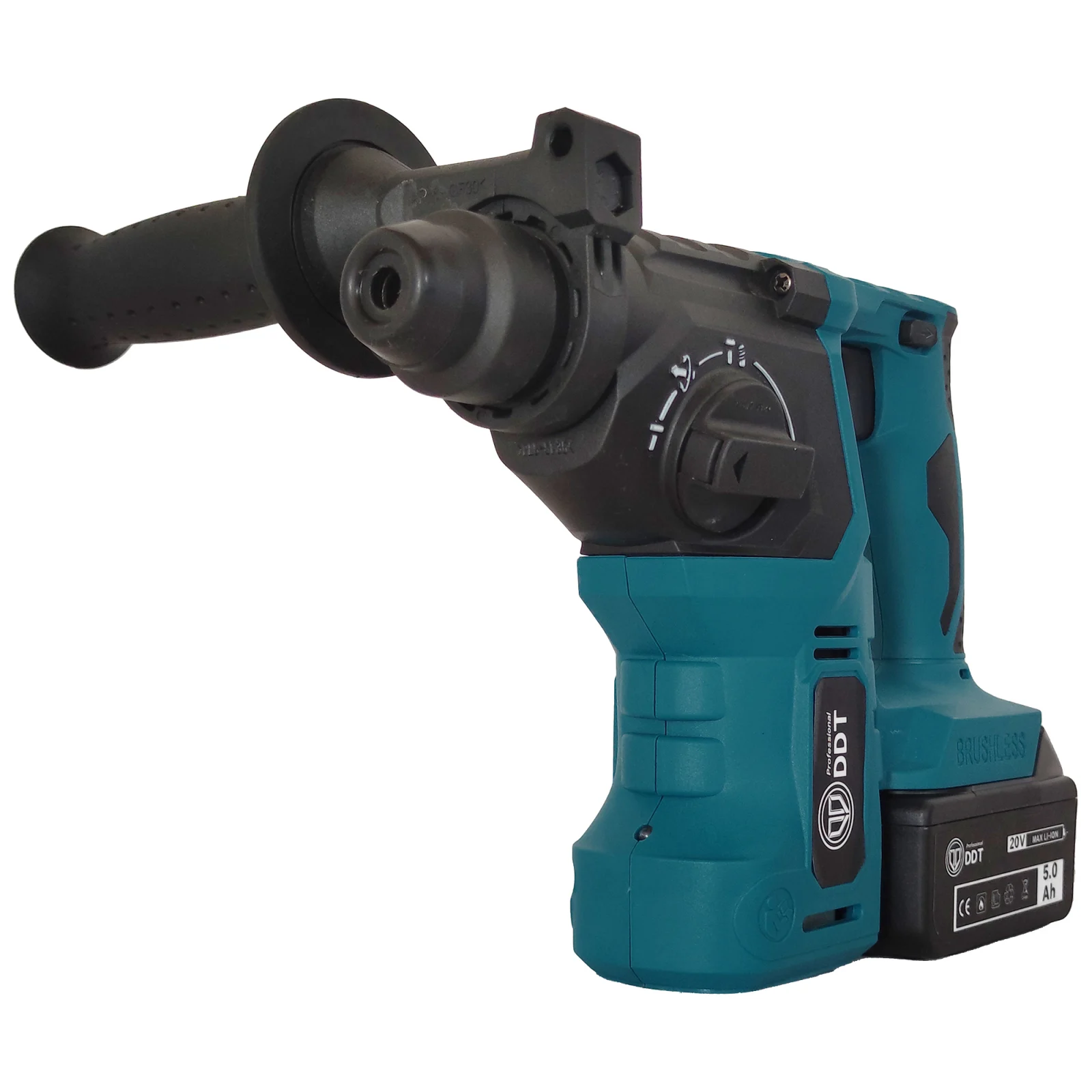 Ciocan rotopercutor cu acumulator , DDT-Brushless , 20 V , 5 Ah , 1350 Rpm , 4800 Bpm , 1.7 J , 22 mm , Albastru [2]