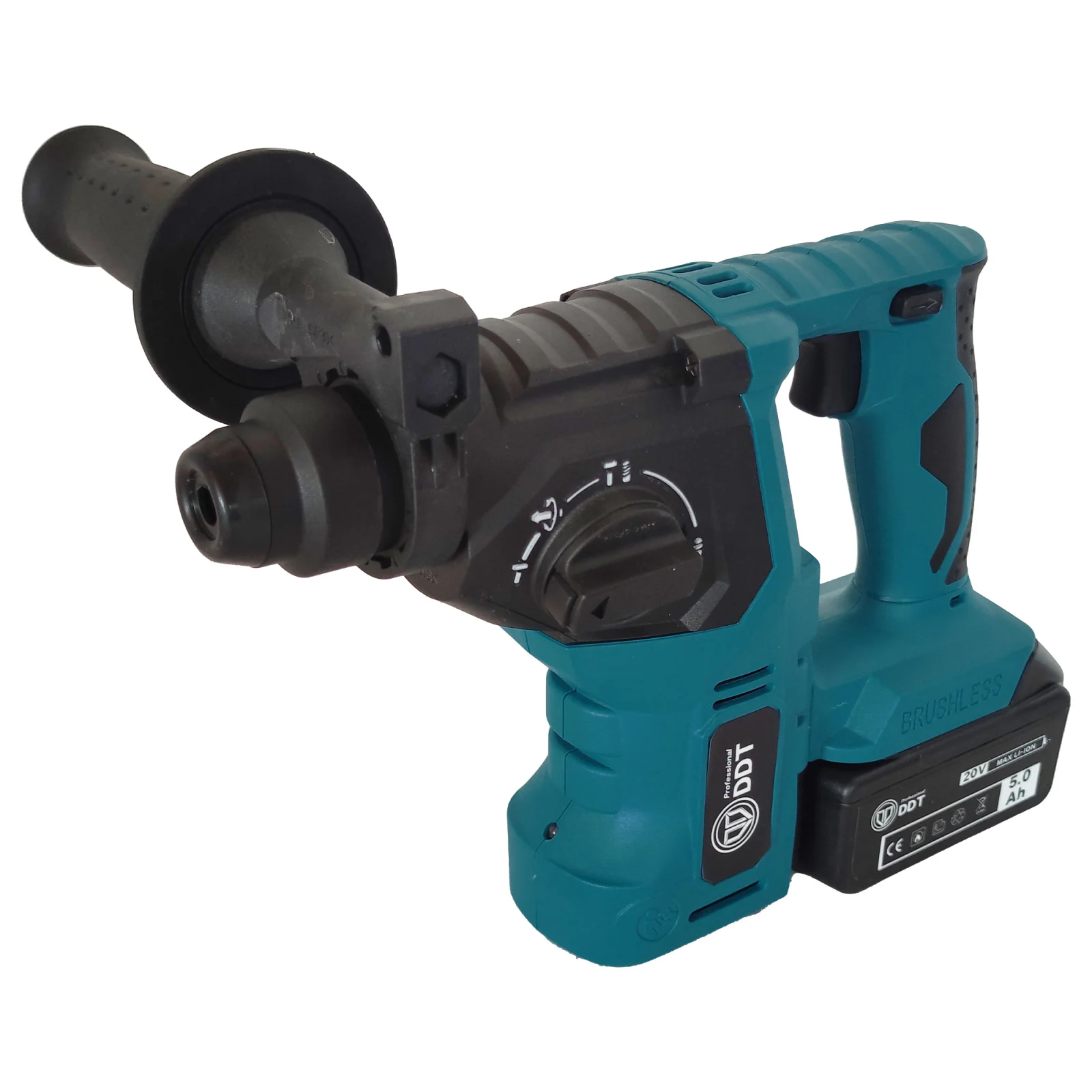 Ciocan rotopercutor cu acumulator , DDT-Brushless , 20 V , 5 Ah , 1350 Rpm , 4800 Bpm , 1.7 J , 22 mm , Albastru [3]