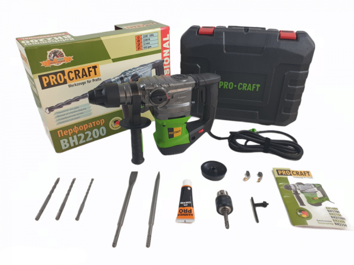 Ciocan Rotopercutor Procraft BH2200, 6J, 1500 W, 820rpm, 5000bpm [1]