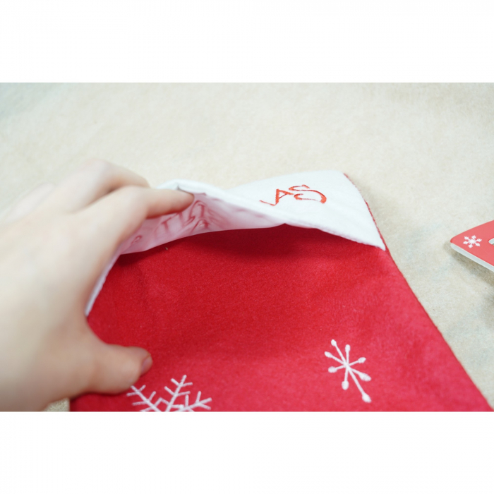 Ciorap Cadouri,Flippy,cu model ren,rosu, marimea 19x38 cm, textil, interior [5]