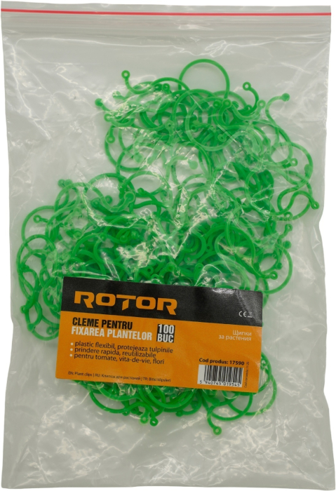 Cleme pentru fixarea plantelor ROTOR (Set 100 bucati) [2]