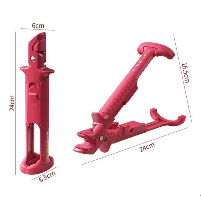 Cleste Anti-Oparire, Flippy, Rezistent la Temperaturi Ridicate, 24 x 6.5 cm, Rosu [6]