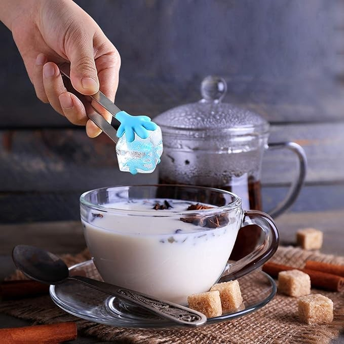 Cleste Creativ pentru Mancare, Flippy, Model Manute din Silicon, 14.5x3 cm, Rezistent la Temperaturi Inalte si Coroziune, Albastru [6]