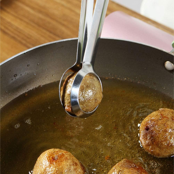 Cleste de Bucatarie, Flippy, Multifunctional, pentru Oua/Alimente/Salata, din Otel Inoxidabil, Gri [3]