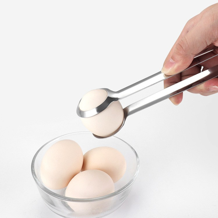 Cleste de Bucatarie, Flippy, Multifunctional, pentru Oua/Alimente/Salata, din Otel Inoxidabil, Gri [6]