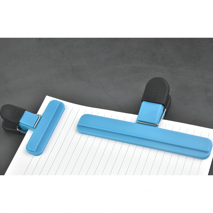 Cleste Multifunctional pentru Sigilarea Pungilor, Flippy, din Plastic, Mentine Alimentele Proaspete, 15x7.5 cm, Albastru [2]