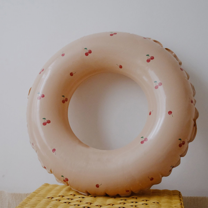 Colac de inot gonflabil pentru copii, Portocaliu, Model cu cirese, Flippy, diametru 70 cm [3]