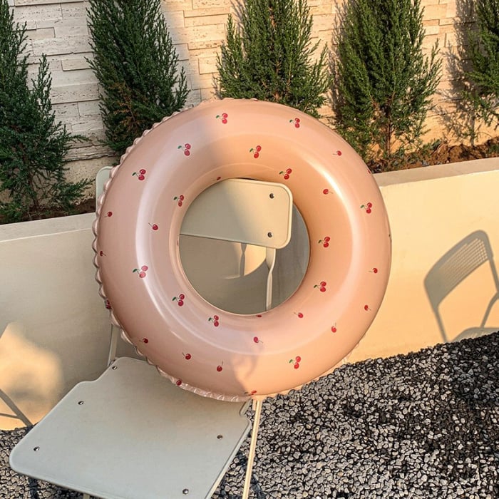 Colac de inot gonflabil pentru copii, Portocaliu, Model cu cirese, Flippy, diametru 70 cm [5]