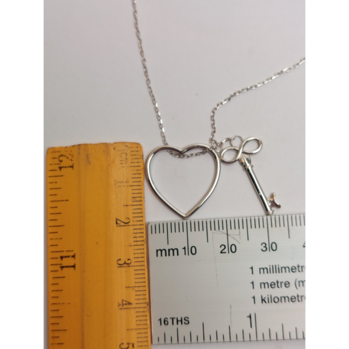 Colier Argint 925 Inima si Cheie, Jolie Silver, 2.3g, 2 cm x 2 cm [3]