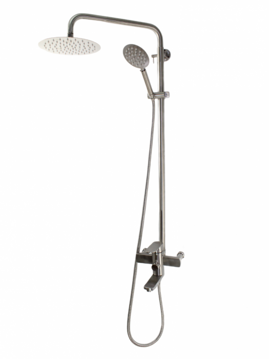 Coloana de dus Mixxus AVA-009-J, 120 cm baterie si para, monocomanda, furtun flexibil [4]