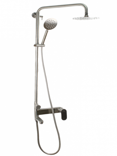 Coloana de dus Mixxus RIO-009-J, 120 cm + baterie si para, monocomanda, furtun flexibil [4]