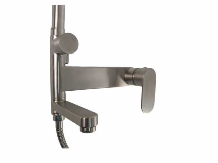 Coloana de dus Mixxus RIO-009-J, 120 cm + baterie si para, monocomanda, furtun flexibil [3]