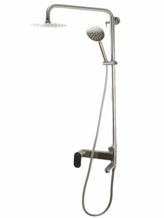 Coloana de dus Mixxus RIO-009-J, 120 cm + baterie si para, monocomanda, furtun flexibil [5]