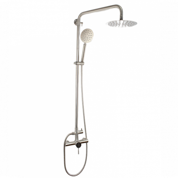 Coloana de dus Mixxus SUS-003-J, 120 cm + baterie si para, monocomanda, furtun flexibil [4]