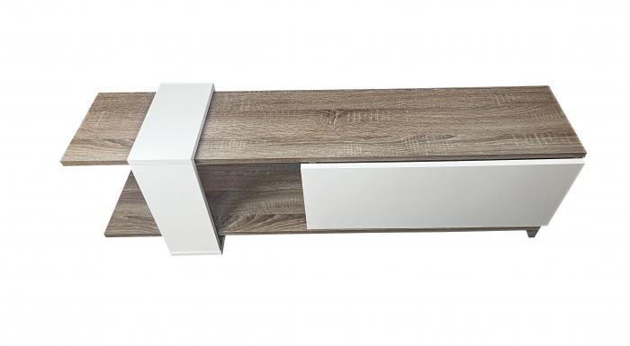 Comoda TV Heden, alb si trufe, 120x25x37 cm [8]