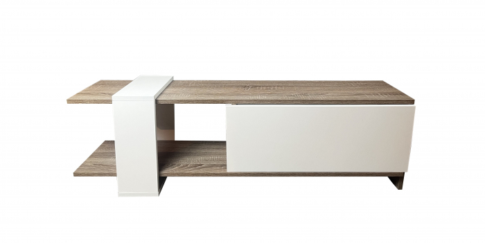 Comoda TV Heden, alb si trufe, 120x25x37 cm [7]
