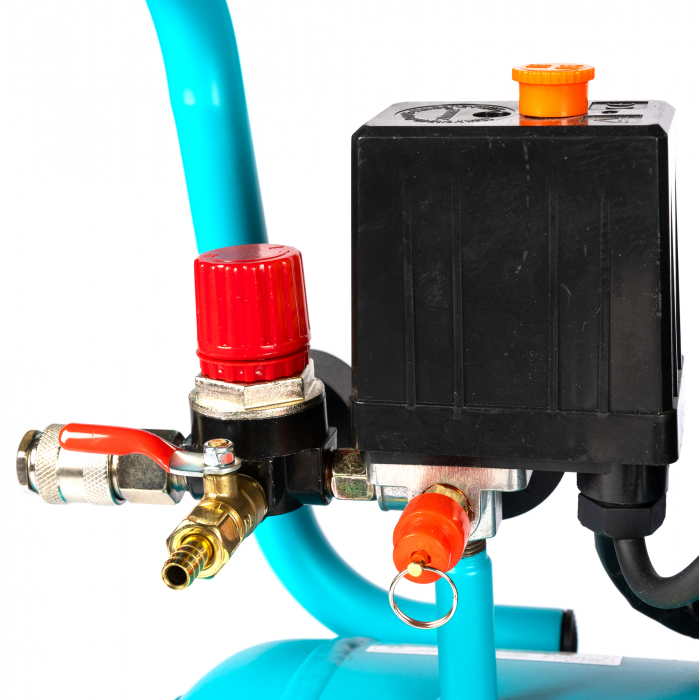 Compresor Detoolz 50L fara ulei, 1680 W, debit 214L/min, 8 bar, 2 prize de aer [3]