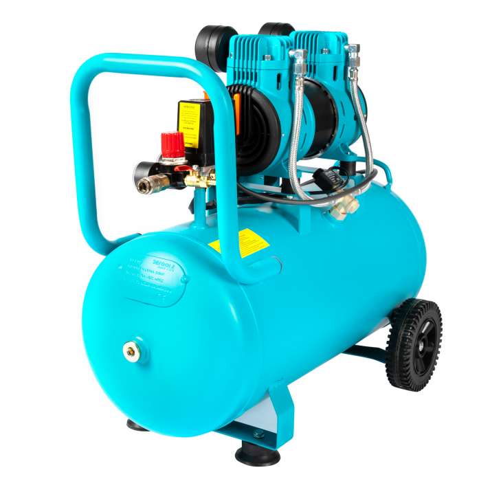 Compresor Detoolz 50L fara ulei, 1680 W, debit 214L/min, 8 bar, 2 prize de aer [17]