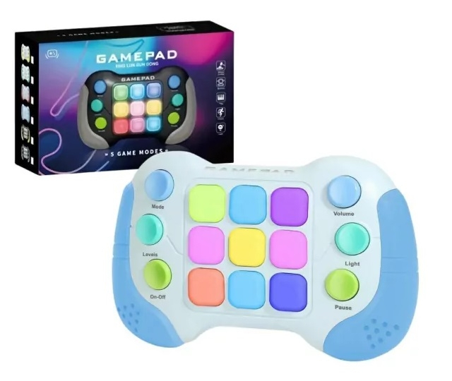 Consola interactiva de jocuri, cu 6 butoane si 600 de niveluri, Albastru/Gri [2]