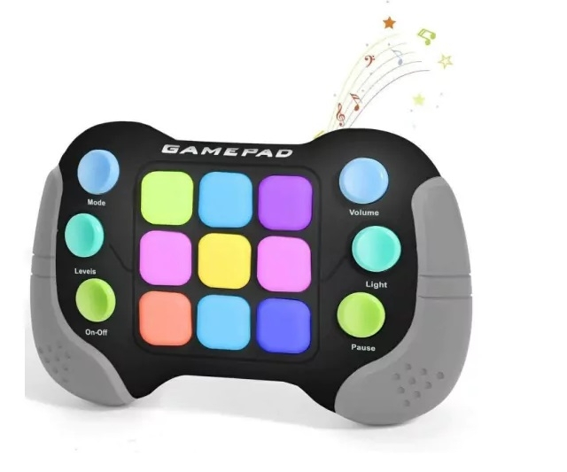 Consola interactiva de jocuri, cu 6 butoane si 600 de niveluri, Gri/Negru [2]