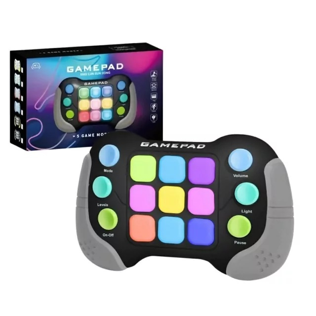 Consola interactiva de jocuri, cu 6 butoane si 600 de niveluri, Gri/Negru [3]