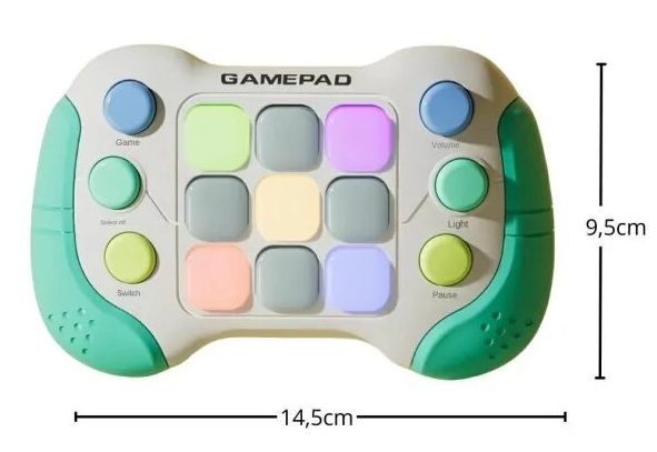 Consola interactiva de jocuri, cu 6 butoane si 600 de niveluri, Verde/Gri [2]
