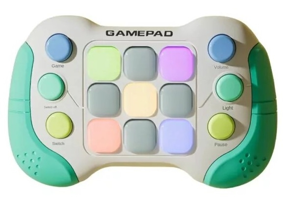 Consola interactiva de jocuri, cu 6 butoane si 600 de niveluri, Verde/Gri [1]