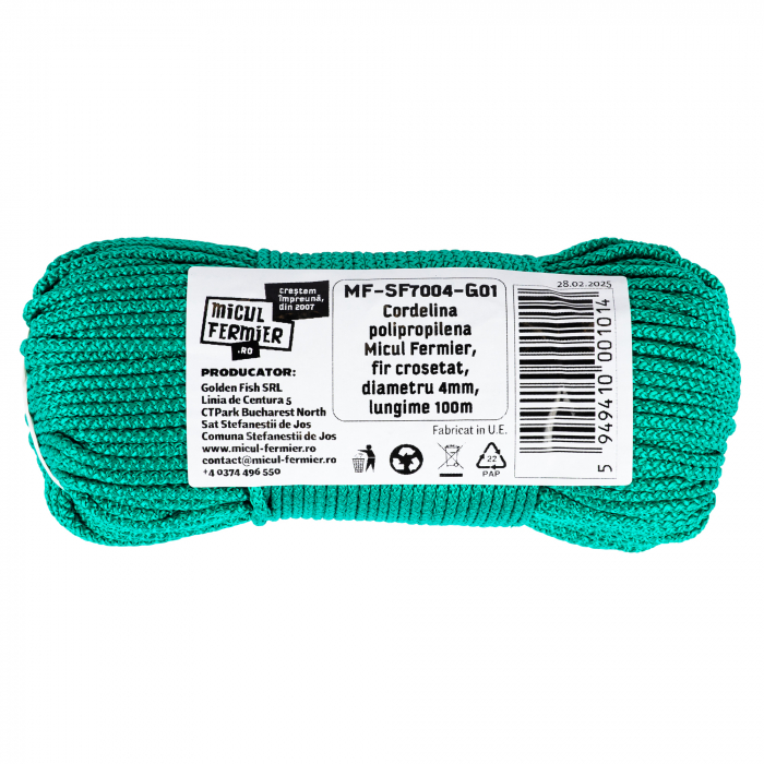 Cordelina polipropilena Micul Fermier, fir crosetat, diametru 4mm, lungime 100m [2]