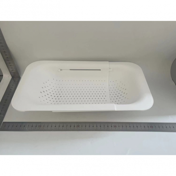 Cos de Scurgere pentru Chiuveta de Bucatarie, Flippy, Plastic, Telescopic, 36x20x5 cm, Alb [2]