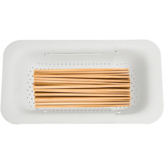 Cos de Scurgere pentru Chiuveta de Bucatarie, Flippy, Plastic, Telescopic, 36x20x5 cm, Alb [8]