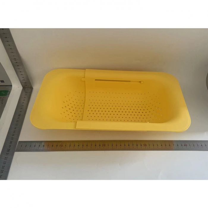 Cos pentru Scurgere Chiuveta de Bucatarie, Flippy, Plastic, Telescopic, 36x20x5 cm, Galben [2]