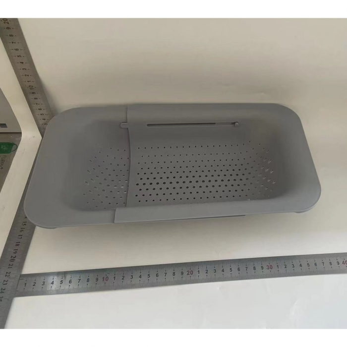Cos pentru Scurgere Chiuveta de Bucatarie, Flippy, Plastic, Telescopic, 36x20x5 cm, Gri [2]