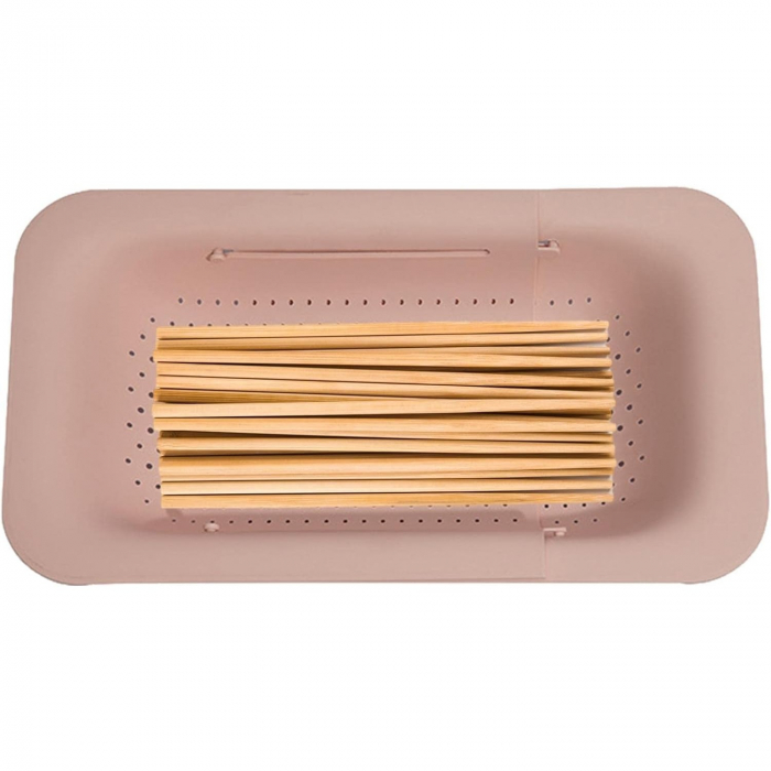 Cos pentru Scurgere Chiuveta de Bucatarie, Flippy, Plastic, Telescopic, 36x20x5 cm, Roz [6]