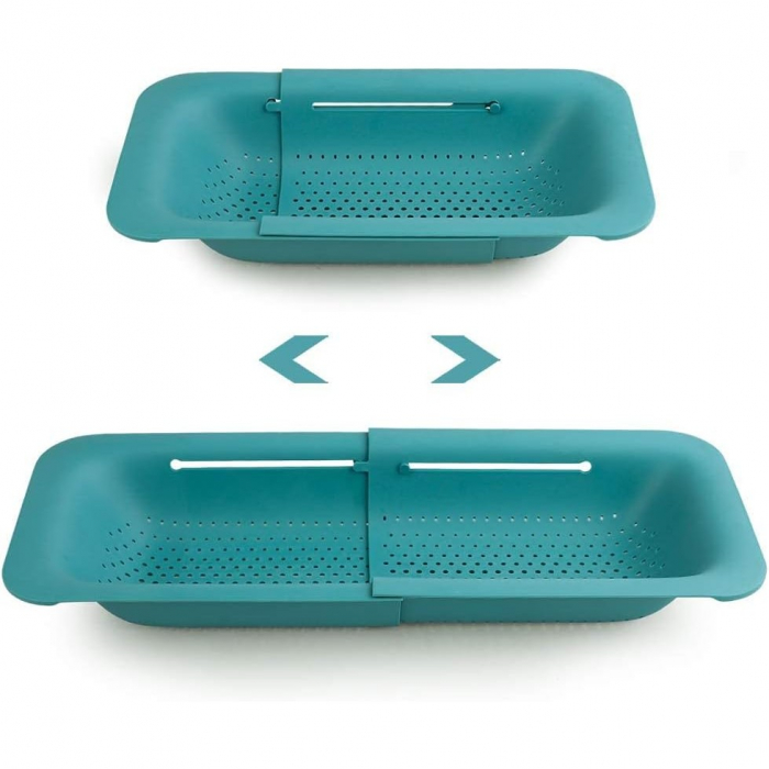 Cos pentru Scurgere Chiuveta de Bucatarie, Flippy, Plastic, Telescopic, 36x20x5 cm, Verde [6]