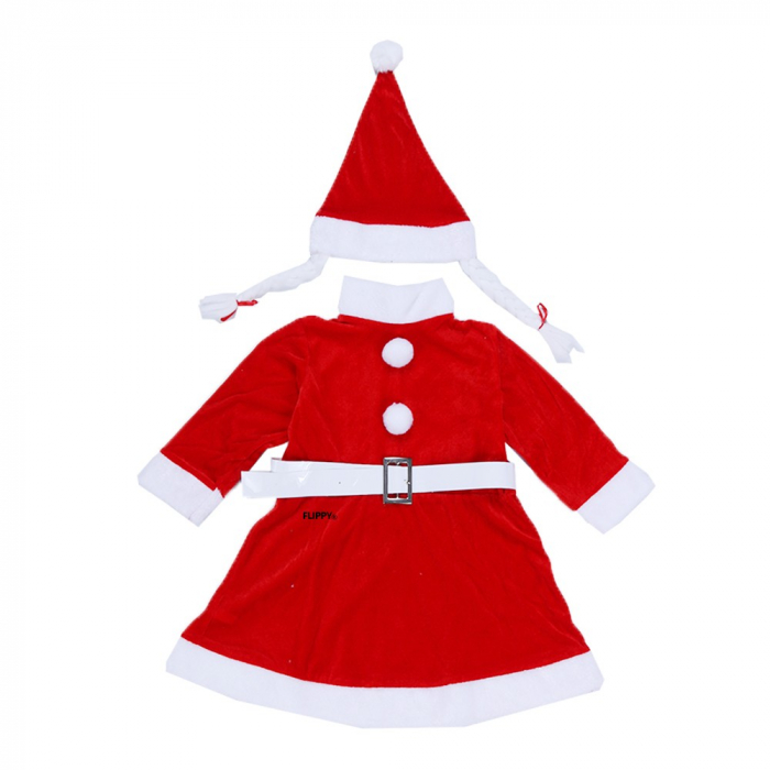 Costum Craciunita Flippy® Fata, 1-3 ani, 3 piese, Catifea [2]